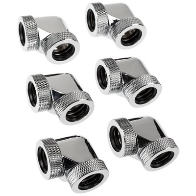 RAIJINTEK Anschluss PELIAS D160906, 16mm, 90 Grad Adapter - 6er-Pack, silber - Bild 1 von 4