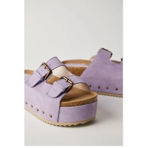 Free People Rule Breaker sandali platform viola scamosciati 37 - Foto 1 di 7