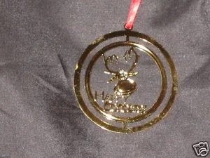 Rudolph Reindeer Christmas Happy Holidays Ornament NEW! - Picture 1 of 1