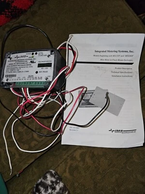120V/208/240 VAC DUAL ELEMENT WATTHOUR METER IMS MM-D1202001-SCC REV PHASE - Image 1 of 4