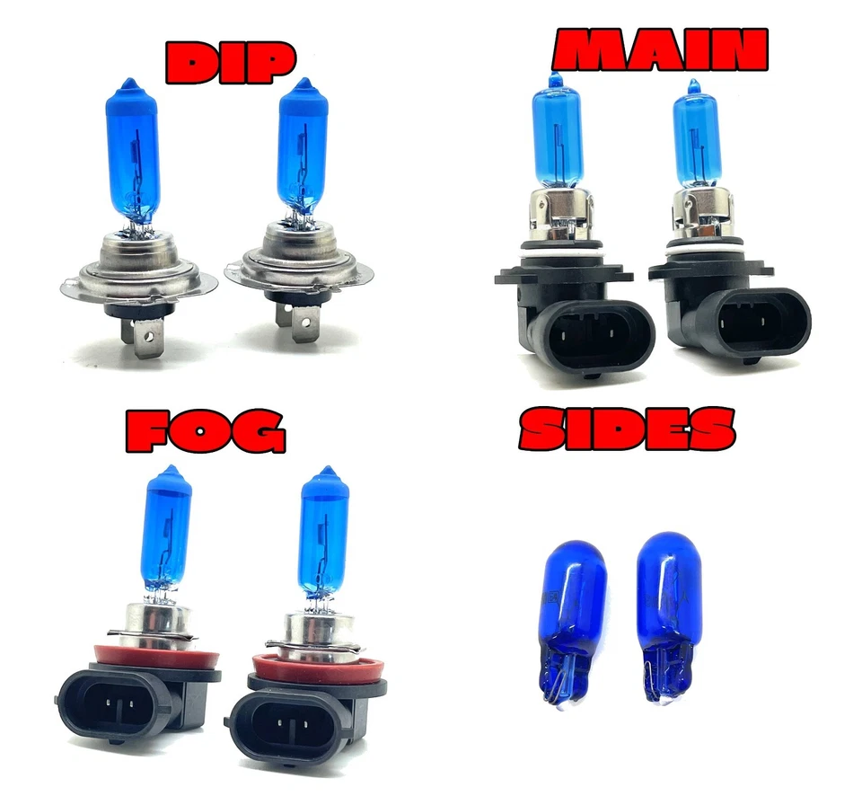 Headlight Light Bulbs H7 9005 H11 501 7500K Xenon White For BMW Z3 1997-2001 - Image 1 of 4