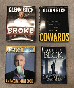 Lot of 4 GLENN BECK Hardcover Books Broke Cowards Overton & Inconvenient - Picture 1 of 10