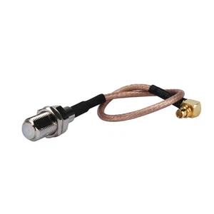 F-Type female jack to MMCX male RA adapter RF pigtail cable RG316 30cm for WiFi - Picture 1 of 4