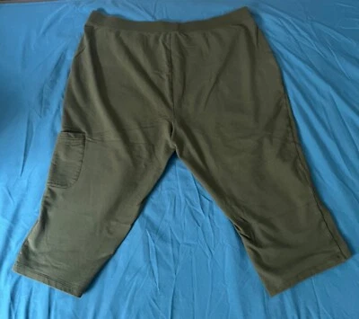 Denim & Co. Calça capri Active French Terry Cargo 1X - Imagem 1 de 3