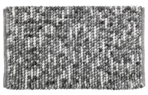 WENKO Bade Matte Vorleger Teppich Dusche Badeteppich Urdu Grau 90x60 cm Gäste WC - Bild 1 von 6