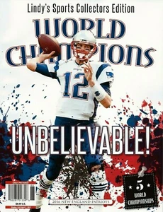 NEW Lindys Commemorative Magazine 2016 Patriots 5X Super Bowl Champs Tom Brady - Picture 1 of 1