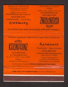 Hotel Kronprinz--Heilbronn--Doppelt breiter Streichholzhefteinband - Bild 1 von 1