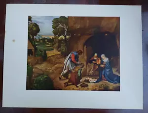 The Adoration Of The Shepherds Giorgione Art Colorplate Print - Picture 1 of 4