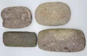 4 Native American Artifact Celts Stone Tools Relics Found In Illinois Apaa Ao - Picture 1 of 3