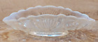antique JEFFERSON glass JEWEL & FAN white opalescent #125 oval DISH bowl ~1902