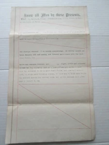 UNO (1) 23 GENNAIO 1896 ATTO DI USCITA per LINCOLNVILLE MAINE LAND, COLLINE alle colline - Foto 1 di 7
