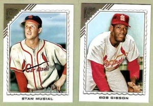 STAN MUSIAL & BOB GIBSON Cardinals ~ 2022 Topps Gallery ~ FREE SHIPPING - Picture 1 of 1