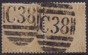 1867 GB Used Abroad CALLAO C38 9d Straw Pl 4 SK-SL SG 110 / Z50 VF Strikes VFU - Picture 1 of 1