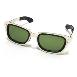50s 60s Vintage Sun Glasses Mexico Mexican Buddy Holly VLV Mask Space Age Faosa - Picture 1 of 9
