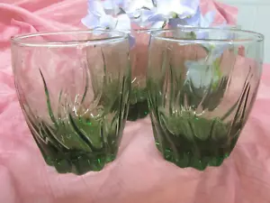 Anchor Hocking Central Park on the rocks Green tumblers (4) GA-A-28 - Picture 1 of 5