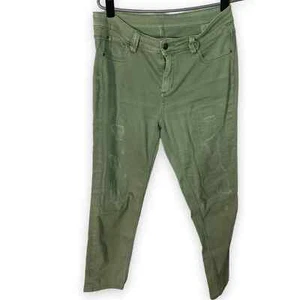 Jeans donna BCBGMaxazria taglia 29 verde invecchiato skinny 'Billie' cotone - Foto 1 di 9
