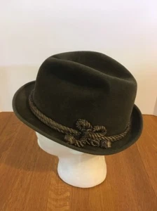 P & C Habig Vintage Fedora Hat Soft Austria John Helmer Wien Ventilo Size 55 - Picture 1 of 13