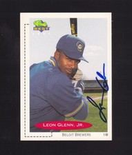 1991 Classic Best Leon Glenn Jr Autograph #215 Beloit Brewers