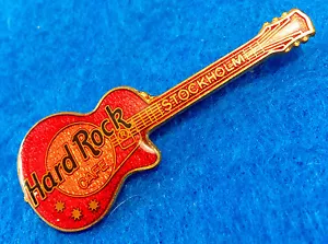 GUITARRA ESTOCOLMO SUECIA FC PARRY RED SPARKLE GIBSON LES PAUL PIN Hard Rock Café - Imagen 1 de 1