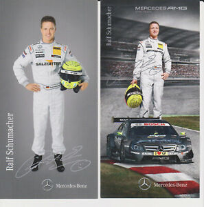 Ralf Schumacher Mercedes Benz ex F1 AMG 2x Cards Set Formel1 Postcards DTM 