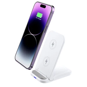 Wireless Fast Charger Charging Stand Dock For Samsung Galaxy iPhone Accessories - Photo 1 sur 21