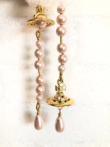 Vivienne Westwood long orb pearl earrings extremely rare Japan New - Picture 1 of 6