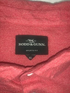Rodd & Gunn Polo Shirt XL Sport Fit Red Golf Short Sleeve Button Down - Bild 1 von 12