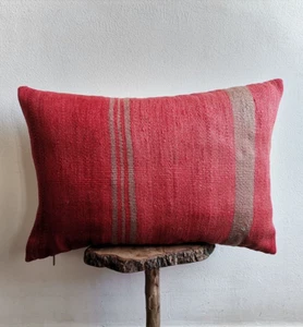Moroccan Handmade Kilim Pillow Cushion Cover Throw Pillow Case Sofa boho - Picture 1 of 4