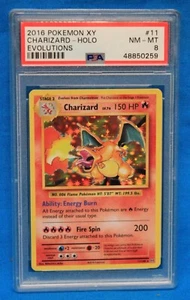 2016 POKEMON XY # 11 CHARIZARD - HOLO PSA 8 NM-MT # 48850259  EVOLUTIONS - Picture 1 of 2