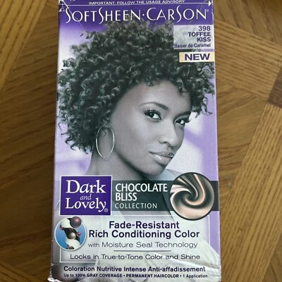 1 ~ Tinte de color de cabello resistente a la decoloración oscuro y encantador 398 toffee kiss CAJA DAÑADA A Foto 1 de 4