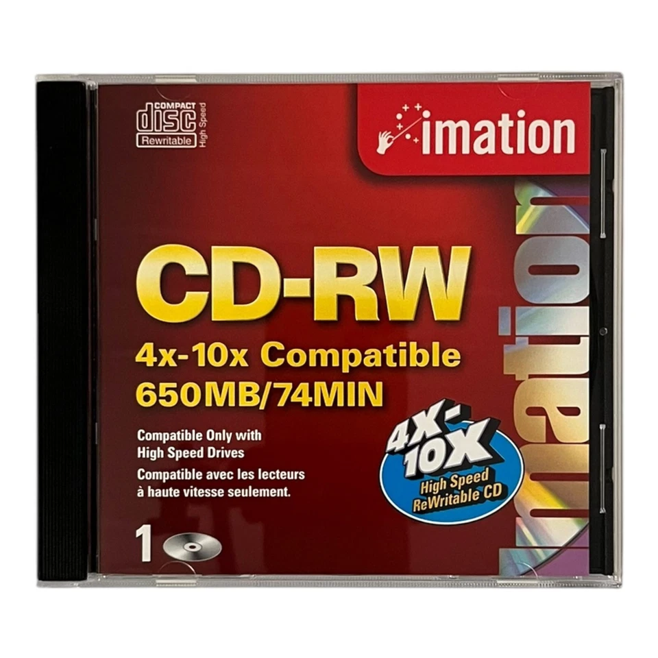 imation CD-RW Rohling 650MB 74min 1 Stück NEU & unbenutzt - Bild 1 von 2