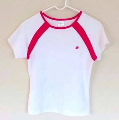 Women’s SO SPORTY White Pink Golf Tennis Sport Shirt Top Size Small Preowned - Image 1 of 4