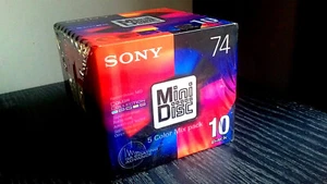 10 Minidisc Sony Color Collection Série 7 MD 74 min - Photo 1/3