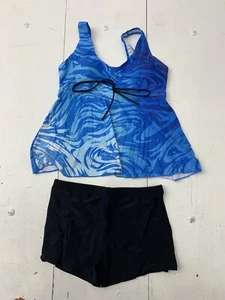 Womens Blue 2 Piece Swimsuit Set Size Medium - Picture 1 of 5