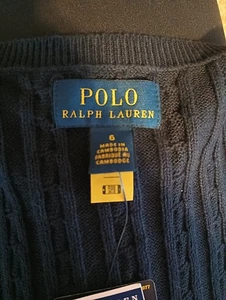Polo Ralph Lauren Kids Unisex Cardigan Size 6 Hunter Navy New with Tags - Picture 1 of 3