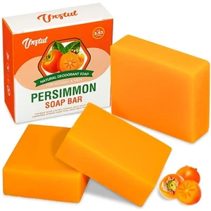 3 PCS Persimmon Soap Bar for Body Odor Control, Purifying Deodorizing Soap... - Picture 1 of 7
