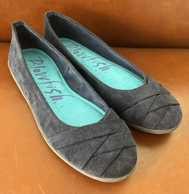 Pisos de ballet sin cordones Blowfish Malibu cómodos para mujer talla 7,5 azul marino Foto 1 de 4