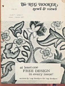 #26 The Rug Hooker News & Views Jan 1977 Hooking Magazine Instructions Pattern - Picture 1 of 2