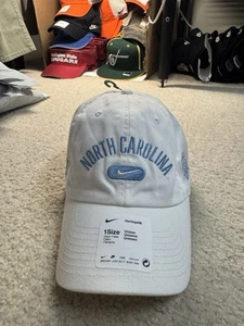 Nike North Carolina Tar Heels Chapel Hill NC Strapback Dad Mom Hat Cap White - Picture 1 of 10