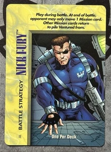 Fleer 1996 OverPower Marvel - NICK FURY - Battle Strategy Card IQ Rare OPD - Picture 1 of 2