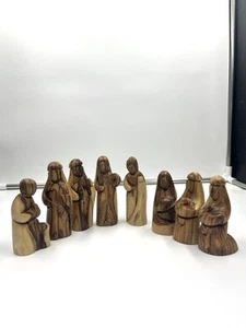 Bethlehem Nativity figures set of 8. Hand Carved Figure Olive Wood. Christmas. - Picture 1 of 16