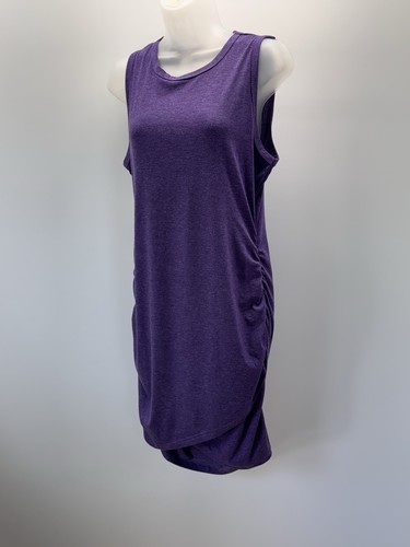 UNDERCOVER Abito Tank Viola Taglia X Large Increspato Lato Cincato Copricostume Cotone