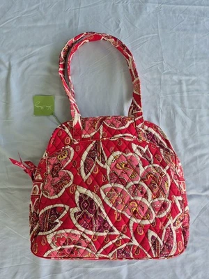 NWT Vera Bradley Sweet Pleat Tote Rosy Posies Floral Bag Shoulder Purse Rare! - Image 1 of 4