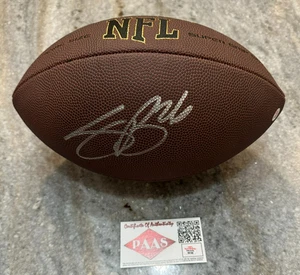 Fútbol americano autografiado firmado por Saquon Barkley NFL Philadelphia Eagles certificado de autenticidad - Imagen 1 de 5