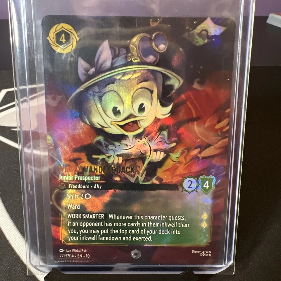 Disney Lorcana Whispers in the Well Webby Vanderquack Enchanted Card - 229/204 - Image 1 of 3