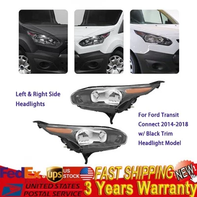 Левые + правые галогенные фары головного света для Ford Transit Connect 2014-2018 годов выпуска с лампой - Изображение 1 из 4