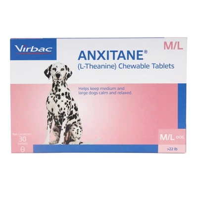 Anxitane M & L, (L-Theanine)  for Dogs, 30 Tablets - Image 1 of 2