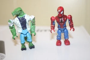 Mega Bloks The Amazing Spiderman and Lizard Minifigures From set 1949 Rare - Picture 1 of 2