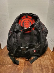 Vintage Element Skateboard Backpack Black Red Logo 90s - Picture 1 of 17