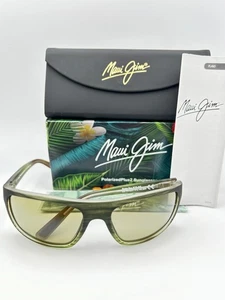 MAUI JIM Polarized Sunglasses MJ 746 15MR Byron Bay Matte Green Maui HT - Picture 1 of 6
